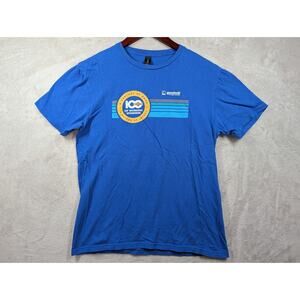 Goodwill OC Orange County 100 Years of Working Wonder Blue Shirt Size Medium